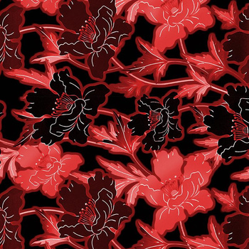 BLUMEN Ms. 7 (rot) / schwarz