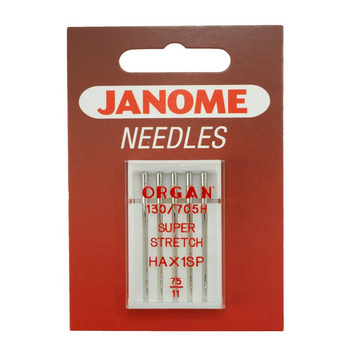 Jehly JANOME pro úplety, stretch s kuličkou. 5 ks. - 75