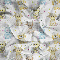 CUTE MASCOTS - Cotton muslin