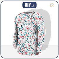 HERREN SWEATSHIRT - WERKSTATT / weiß - Elastischer Wintersweat L