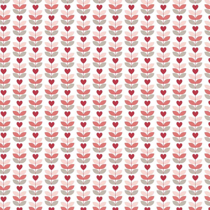 LOVE TULIPS / white (VALENTINE'S HEARTS) - Waterproof woven fabric