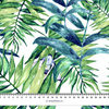 LEAVES AND INSECTS PAT. 6 (TROPICAL NATURE) / white - Slub Weave