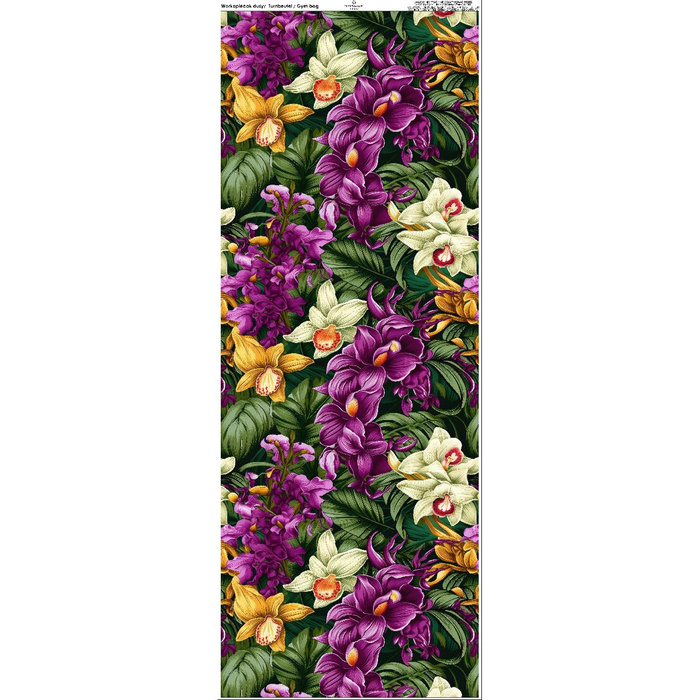 GYM BAG - EXOTIC ORCHIDS PAT. 7 - sewing set