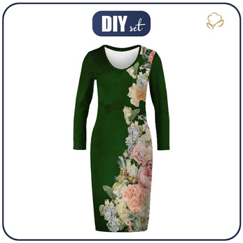 Tužkové šaty (ALISA) - VINTAGE FLOWERS Vz. 14 - Sada šití XXL