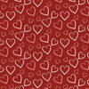 HEARTS (CONTOUR) / red (VALENTINE'S HEARTS) - single jersey with elastane 