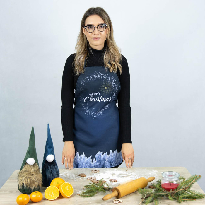 CHRISTMAS APRON - MERRY CHRISTMAS / forest