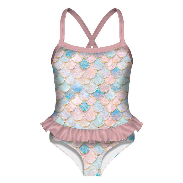 Girl's swimsuit - FISH SCALES wz. 2 - sewing set 110-116