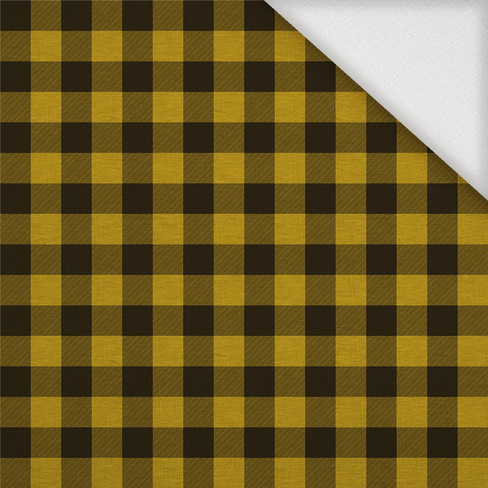 CHECK VICHY - MELANGE MUSTARD - Woven Fabric for tablecloths