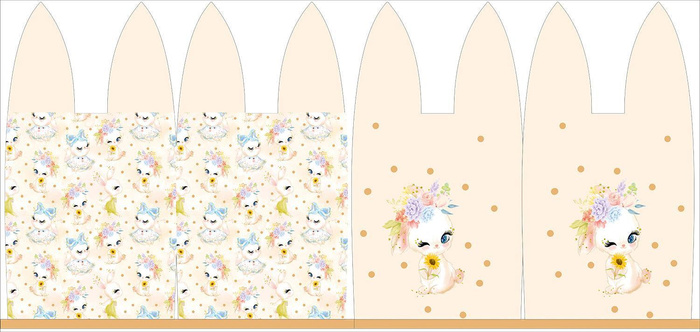 Gift pouches - BUNNY PAT. 3 (CUTE BUNNIES) - sewing set