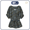KIMONO BLOUSE - LEOPARD / SPOTS PAT. 3 - sewing set XXL-XXXL