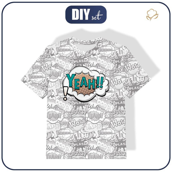KID’S T-SHIRT - COMIC BOOK / yeah (colorful) - single jersey