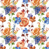WILD ROSES AND PANSIES (BLOOMING MEADOW) - Cotton muslin