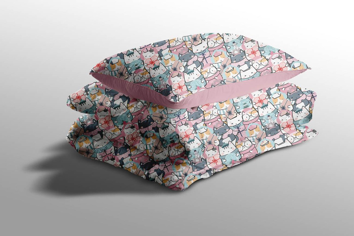 WINTER CATS WZ. 2 - Baumwoll Webware