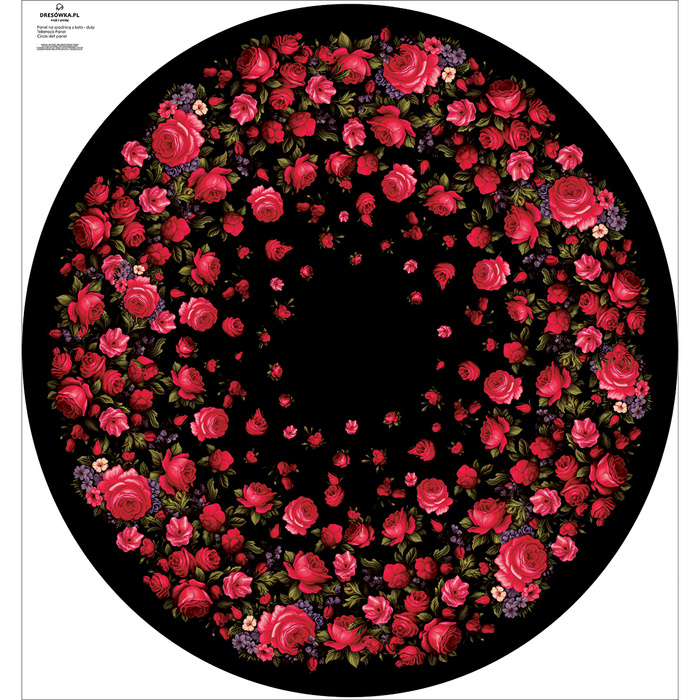 Panel na spódnicę z koła - RED ROSES