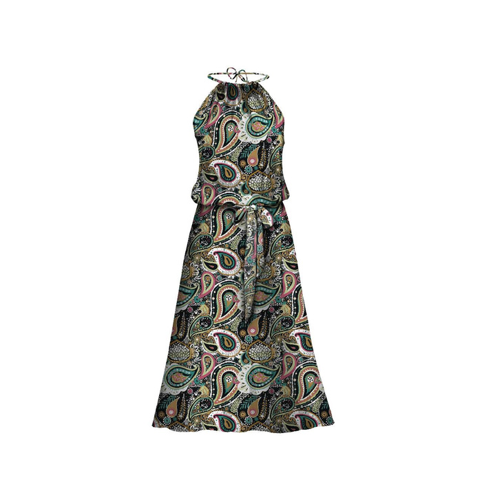 SUKIENKA "DALIA" MAXI - PAISLEY WZ. 4 - zestaw do uszycia S-M