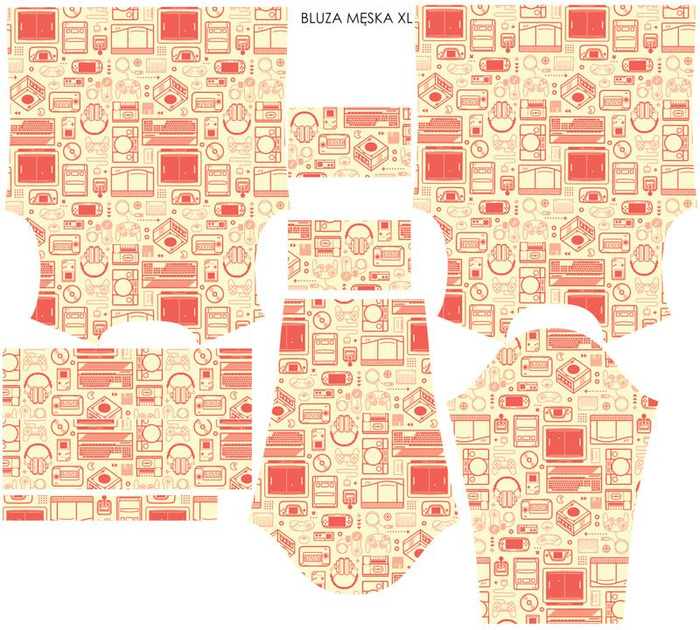 HERREN SWEATSHIRT - SPIELE (retro) / vanilla -  Elastischer Wintersweat L