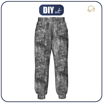 DAMEN JOGGINGHOSE (NOEMI) - GRUNGE (schwarz) - Nähset L