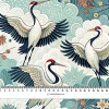 Japanese Garden wz.2 (birds) - Welur tapicerski