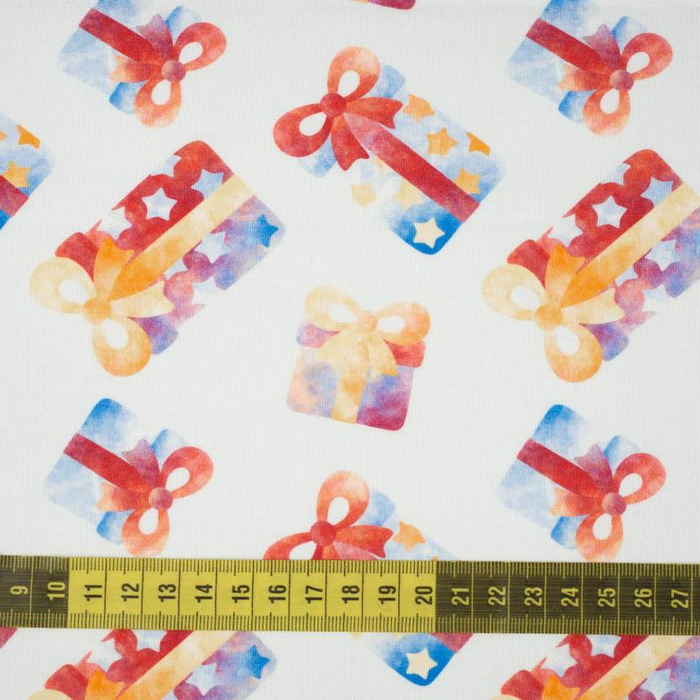 WEIHNACHTSGESCHENKE (WEIHNACHTSRENTIERE) - Baumwoll Webware