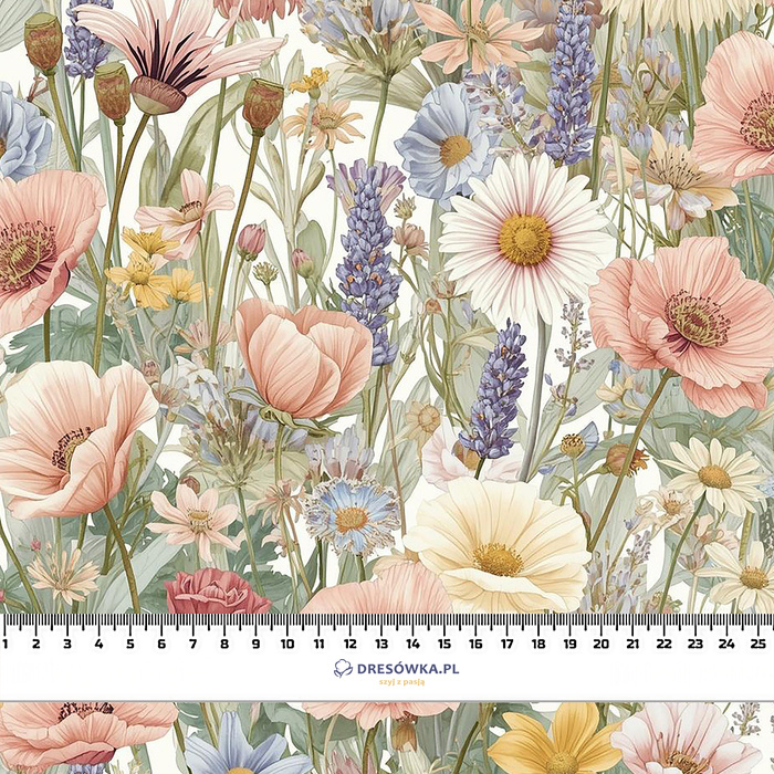 PASTEL FLOWERS WZ. 35 - Satyna