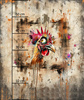 CRAZY CHICKEN - PANEL (60cm x 50cm) tkanina bawełniana