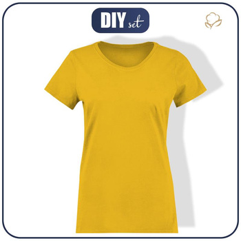 DAMEN T-SHIRT - B-14 SPICY MUSTARD - Single Jersey