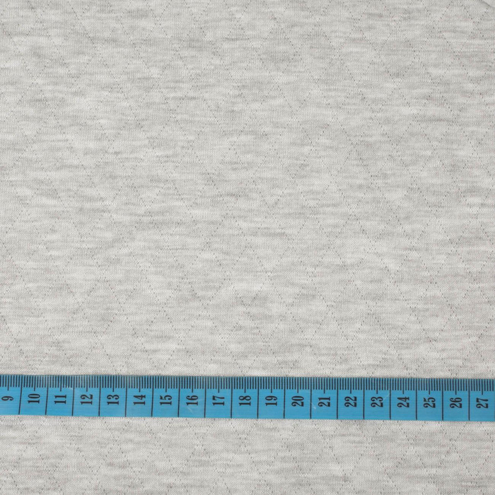 MELANGE LIGHT GRAY - quilted knitted fabric