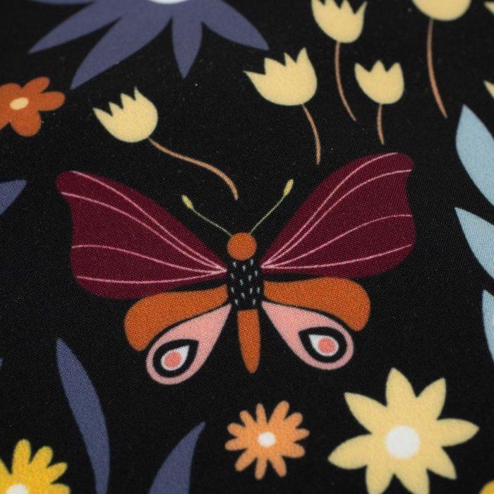 FOLK BUTTERFLIES / black - softshell