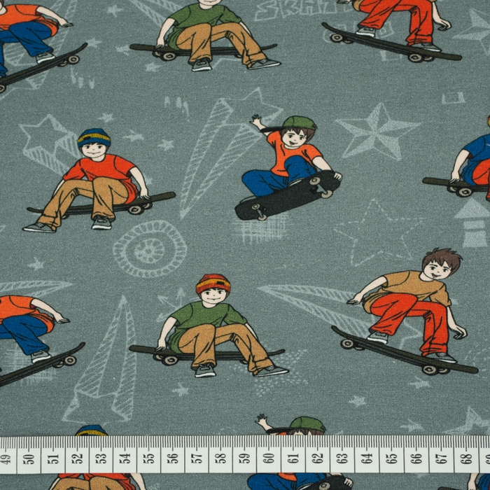 SKATER / grau - Viskose-Jersey WE210