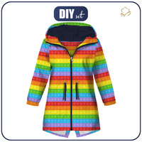 PARKA DZIECIĘCA (ARIEL) - BĄBELKI / kolorowy - zestaw do uszycia (146/152)