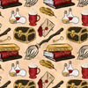 MAGIC MIX PAT. 3 (MAGIC SCHOOL) / beige - Cotton woven fabric