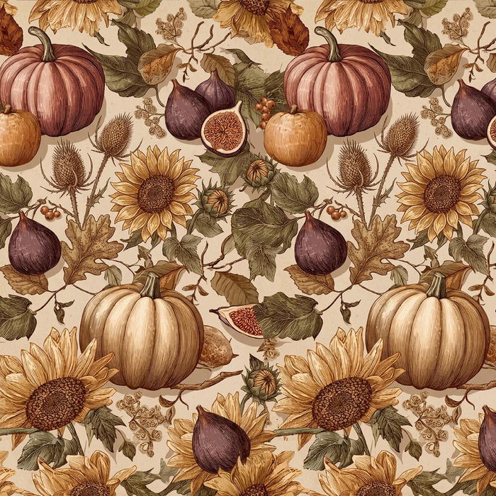 AUTUMN FLOWERS WZ. 28 - Hydrophobic brushed knit