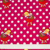 ČERVENÁ KARKULKA PUNTÍKY  / fuchsie -  bavlněná látka 