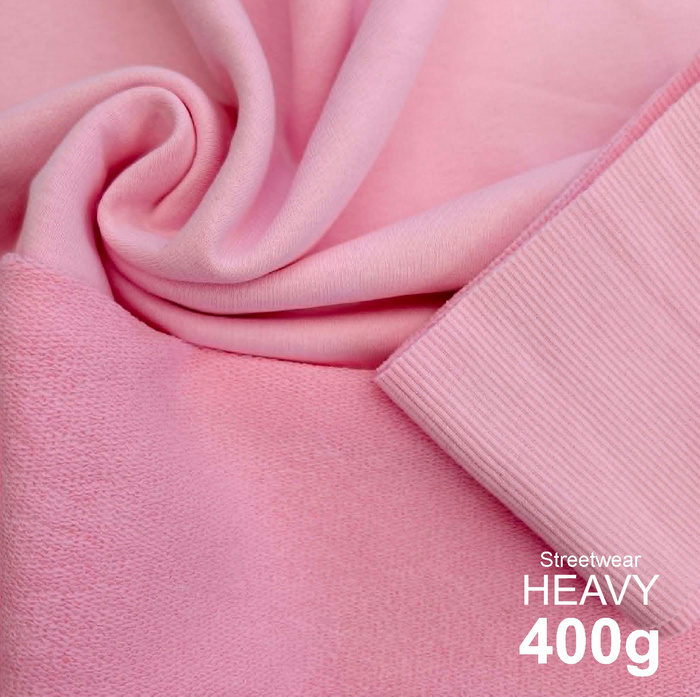 Heavy Elastic Rib Knit 500g - POWDER PINK
