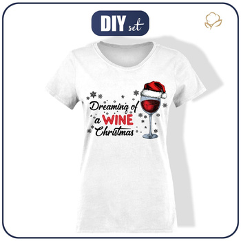 WOMEN’S T-SHIRT - WINE CHRISTMAS - single jersey XL