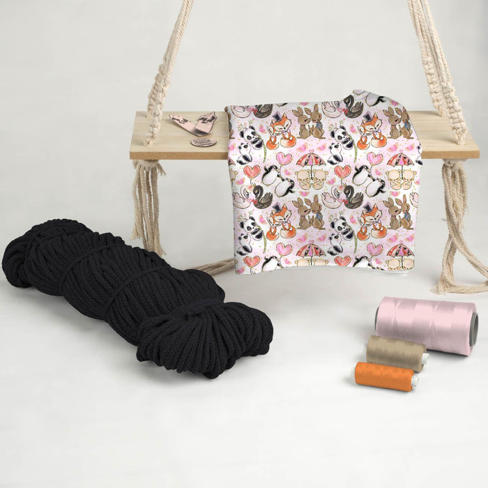 LITTLE ANIMALS IN LOVE - Cotton woven fabric