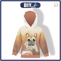 KINDER HOODIE (ALEX) - BULLDOG / braun - Nähset