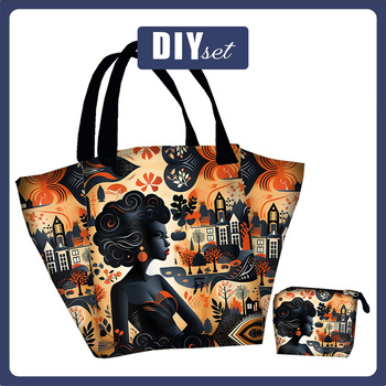 XL bag with in-bag pouch 2 in 1 - AROUND THE WORLD WZ.19 - sewing set