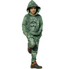 Children's tracksuit (OSLO) - TYRANNOSAURUS Pat. 2 / black - sewing set (122/128)