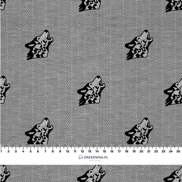 WOLF / NOČNÍ VOLÁNÍ / šedá - Hydrofobní česaná teplákovina