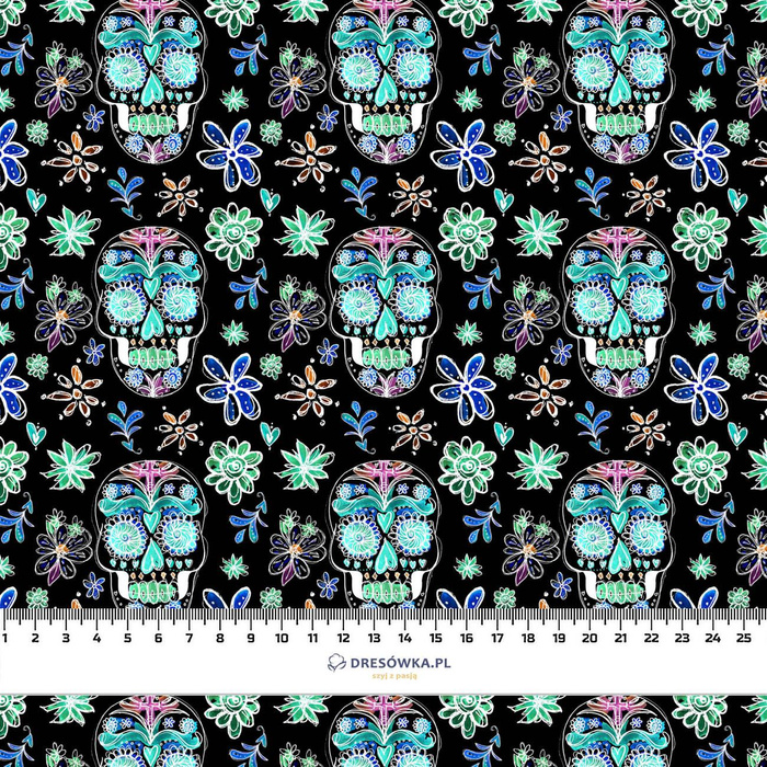 NEONOVÉ LEBKY vz. 2 (DIA DE LOS MUERTOS) - teplákovina s elastanem