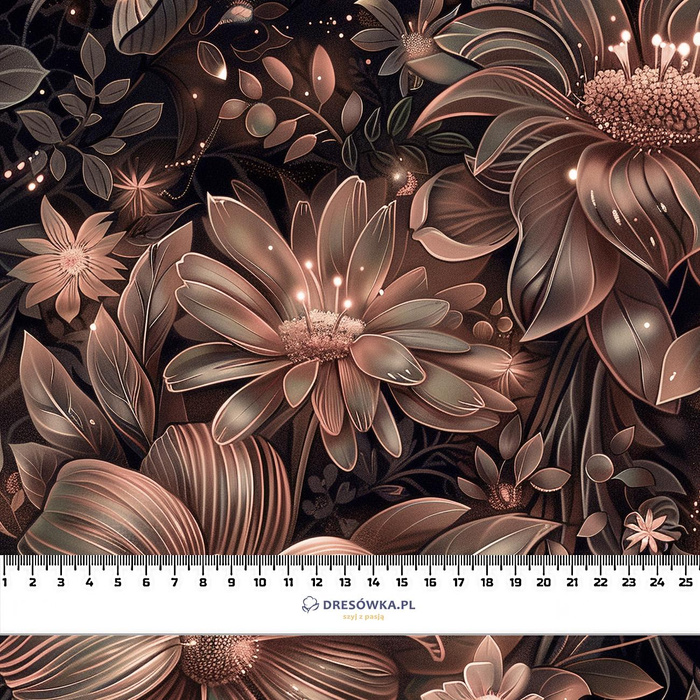 FLOWERS WZ.10/ Mocha Mousse  - Waterproof woven fabric