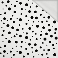 BLACK DOTS - looped knit fabric