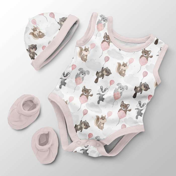 ANIMALS IN CLOUDS pat. 1 - Cotton woven fabric