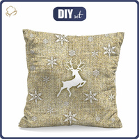 KISSEN 45x45 - HIRSCH / Jute - Baumwoll Webware - Nähset