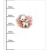 CUTE PINK ELEPHANT - panel (60cm x 50cm)  Cotton woven fabric