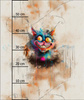 CRAZY CAT - Paneel (60cm x 50cm) Wasserabweisende Webware