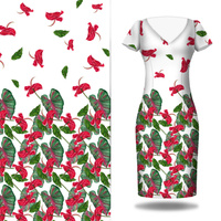 ANTHURIUM - Kleid-Panel Baumwoll Musselin