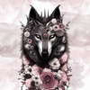 FANTASY WOLF - panel (60cm x 50cm) lycra 300g