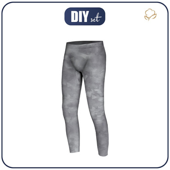 THERMO LEGGINSY CHŁOPIĘCE (HUGO) - KAMUFLAŻ wz. 2 / szary - zestaw do uszycia 104